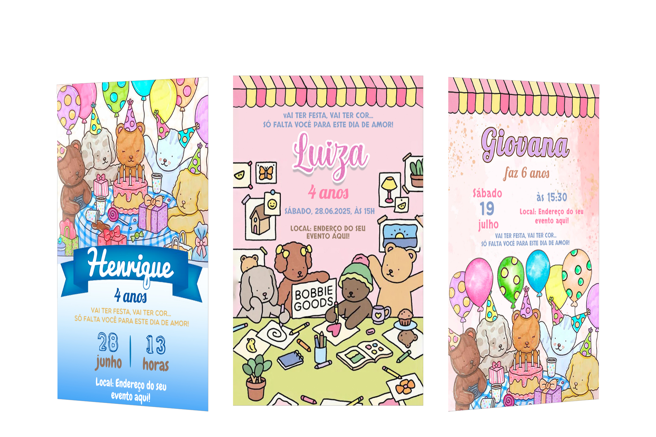 Convite digital interativo Bobbie Goods