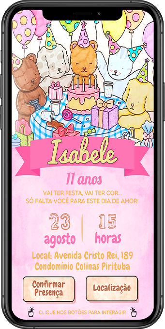 Convite digital interativo Bobbie Goods
